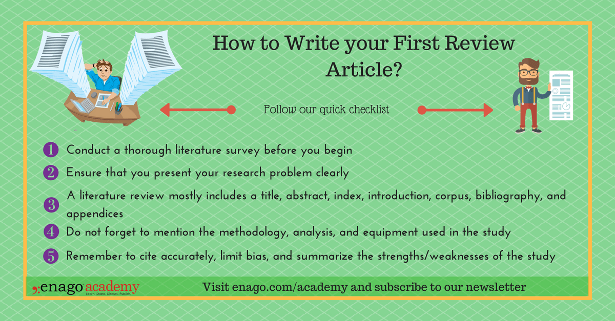tips for writing your first scientific literature review article