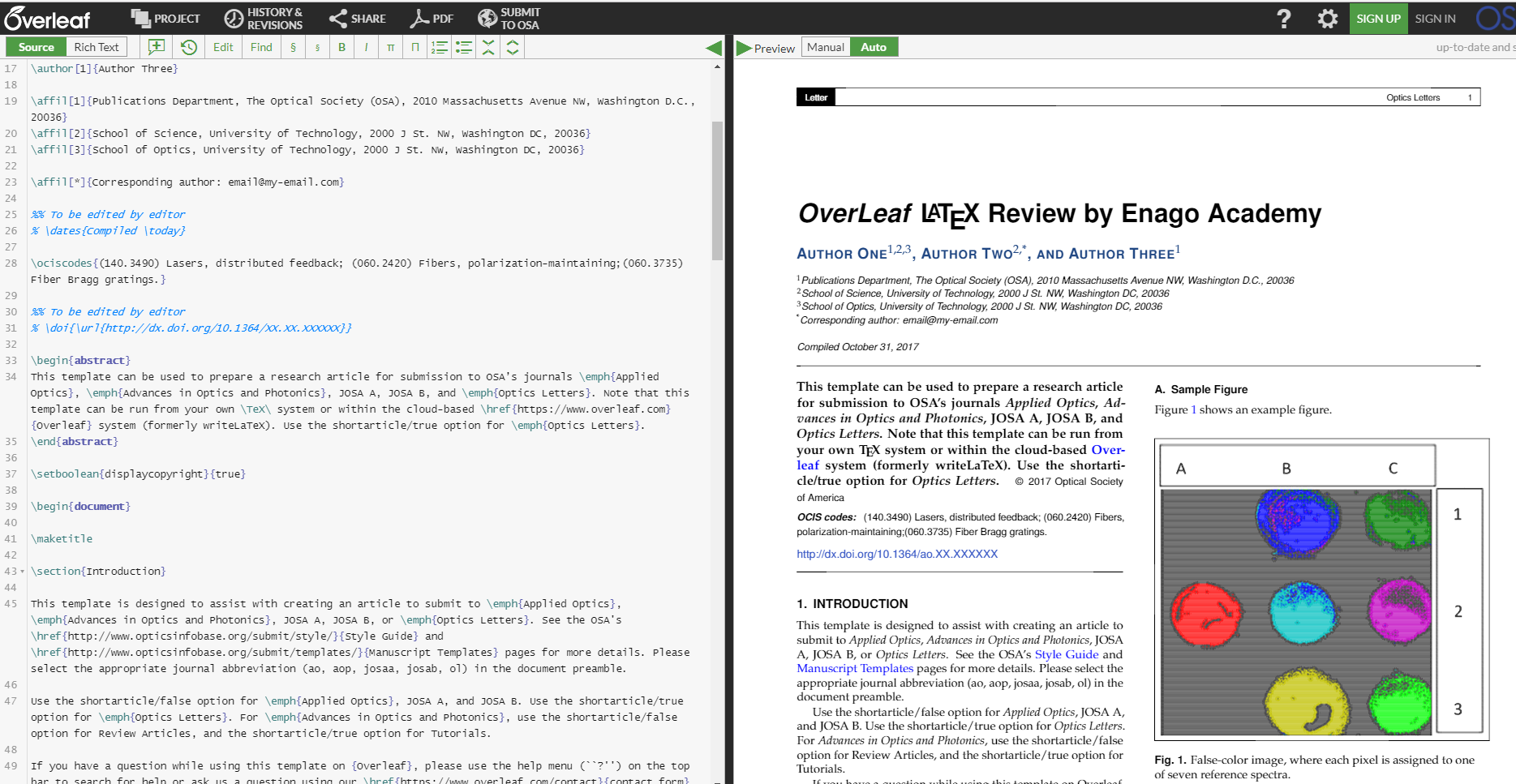 Overleaf Editable LaTeX Templates for IEEE, Elsevier, and Springer