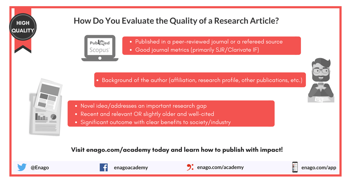 how to assess quality of research article